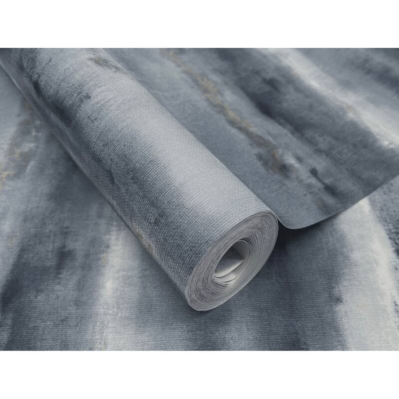 A-Street Prints Ayla Indigo Abstract Stripe Wallpaper