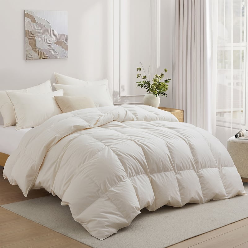 Luxurious 800 Fill Power 100% Organic Cotton Down Comforter Duvet Insert