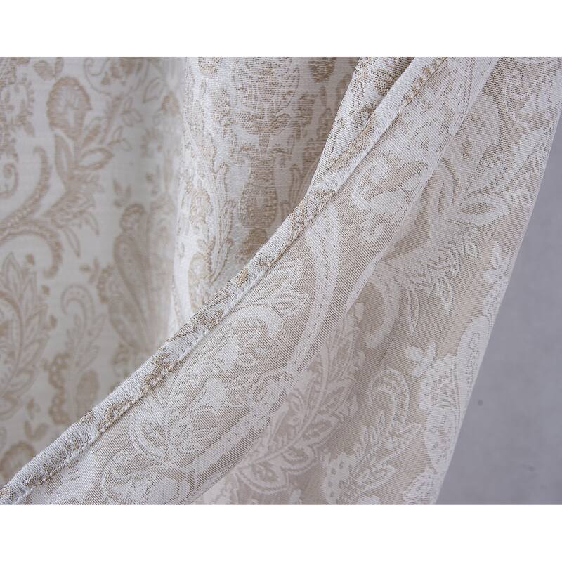 Bridgeport Jacquard Window Curtain Panel 90" - Machine Wash