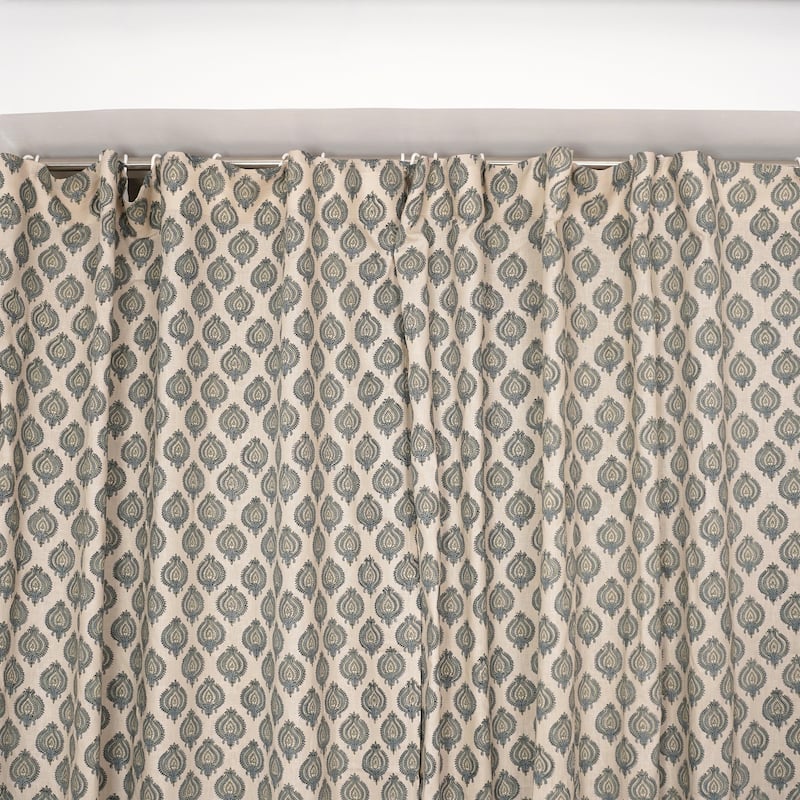 Fabdivine Handmade Block Print Viscose Linen Gift Home Decorative Accent Vintage Curtain or Drape
