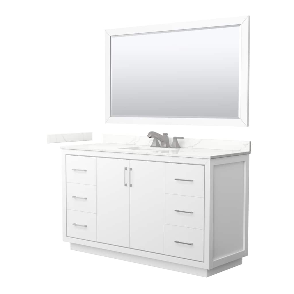 Wyndham Collection WCF111160S-QTZ-US3M58 Icon 60" Free Standing Single