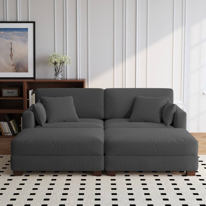 88" Convertible Larger Couch Modular Sectional Sofa Set
