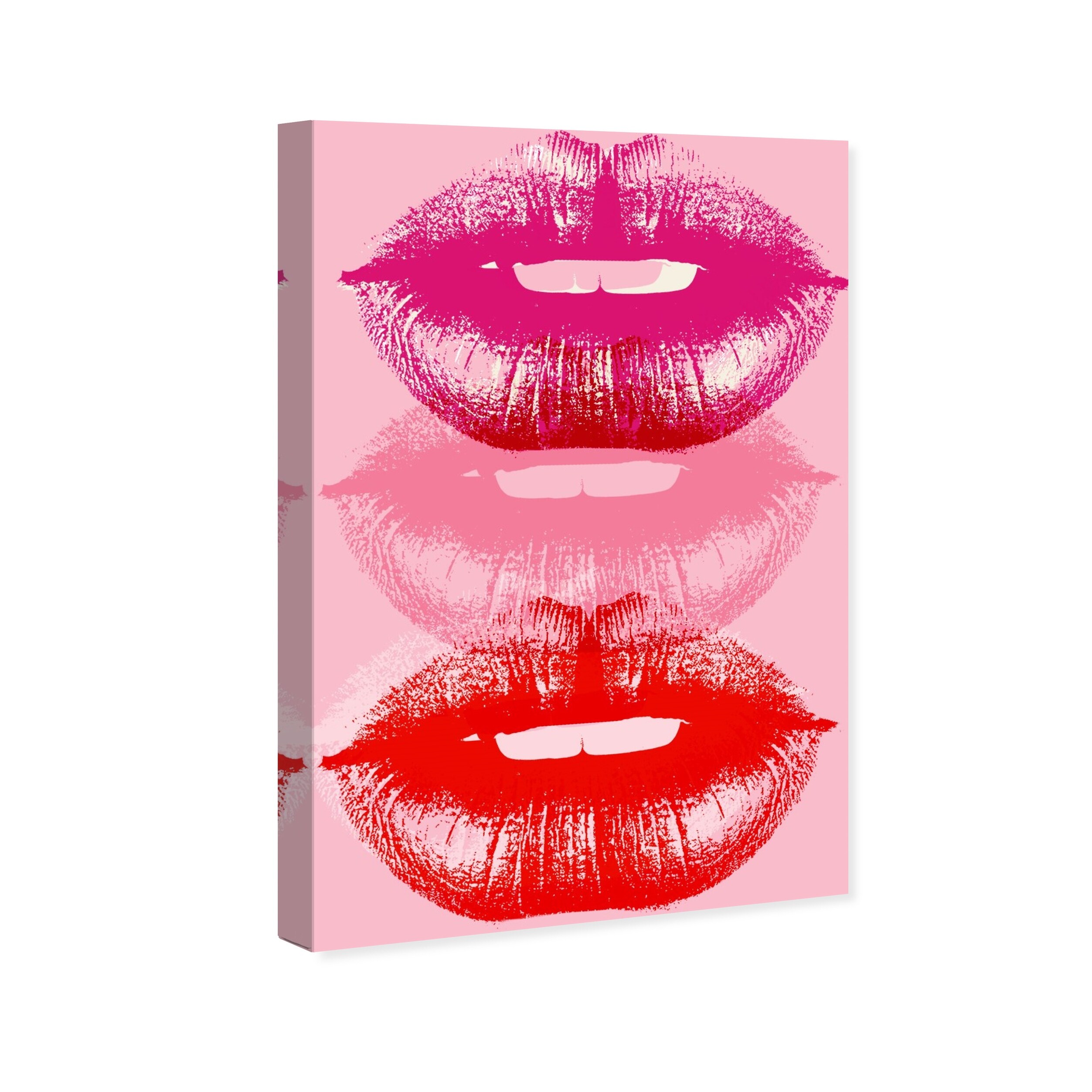 Louis Vuitton Lips (Maroon/Gold) Fashion Glam Pop Art Modern