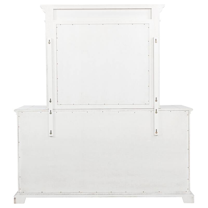McKinney 6-drawer Bedroom Dresser with Mirror Vintage White