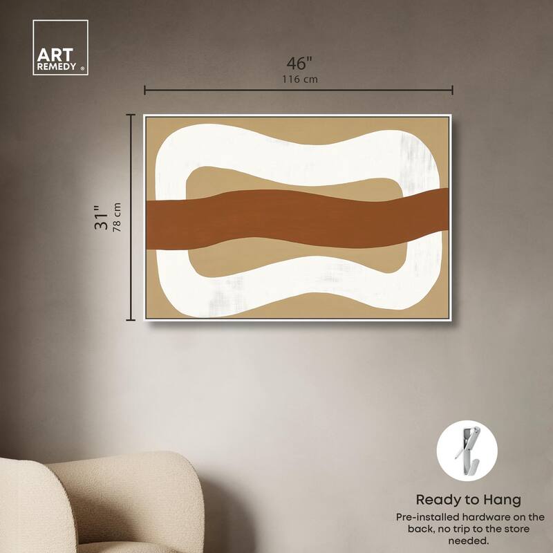 Minimal Wavy I Canvas by Art Remedy