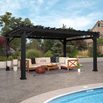 Backyard Discovery Stratford 16x12' Galvanized Steel Pergola w/ Canopy