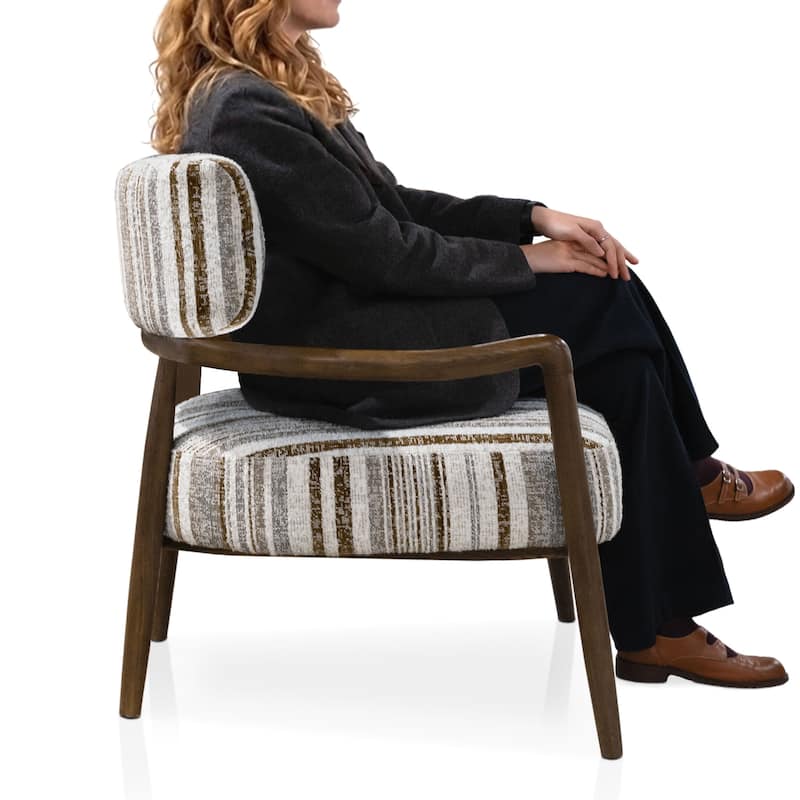 Furniture of America Premier Modern 28-inch Premium Upholstered Fully Assembled Angled Arm Chair