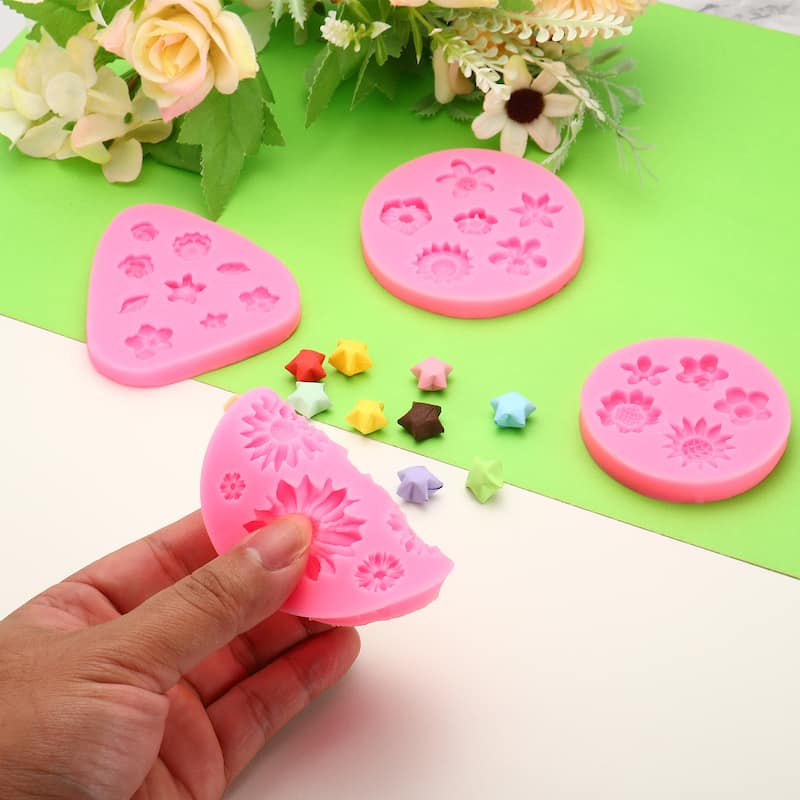 2pcs Polymer Clay Mold, Fondant Mold 2 Butterfly Mold Silicone Rose