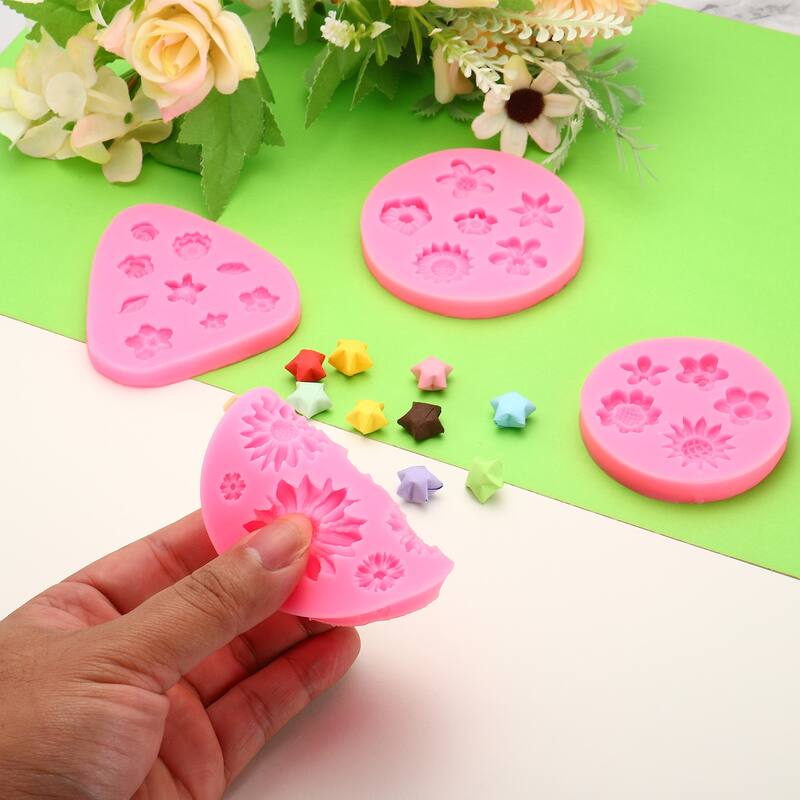 Polymer Clay Mold, Fondant Mold Maple Leaf Mold Silicone, Pink Grey