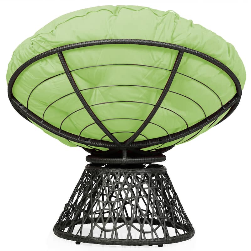 Costway Rattan Papasan Chair Ergonomic Chair 360-degree Swivel Soft