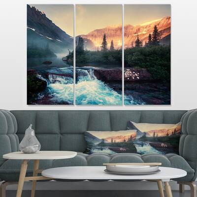 Designart "Glacier National Park Montana" Landscape Art Print Canvas