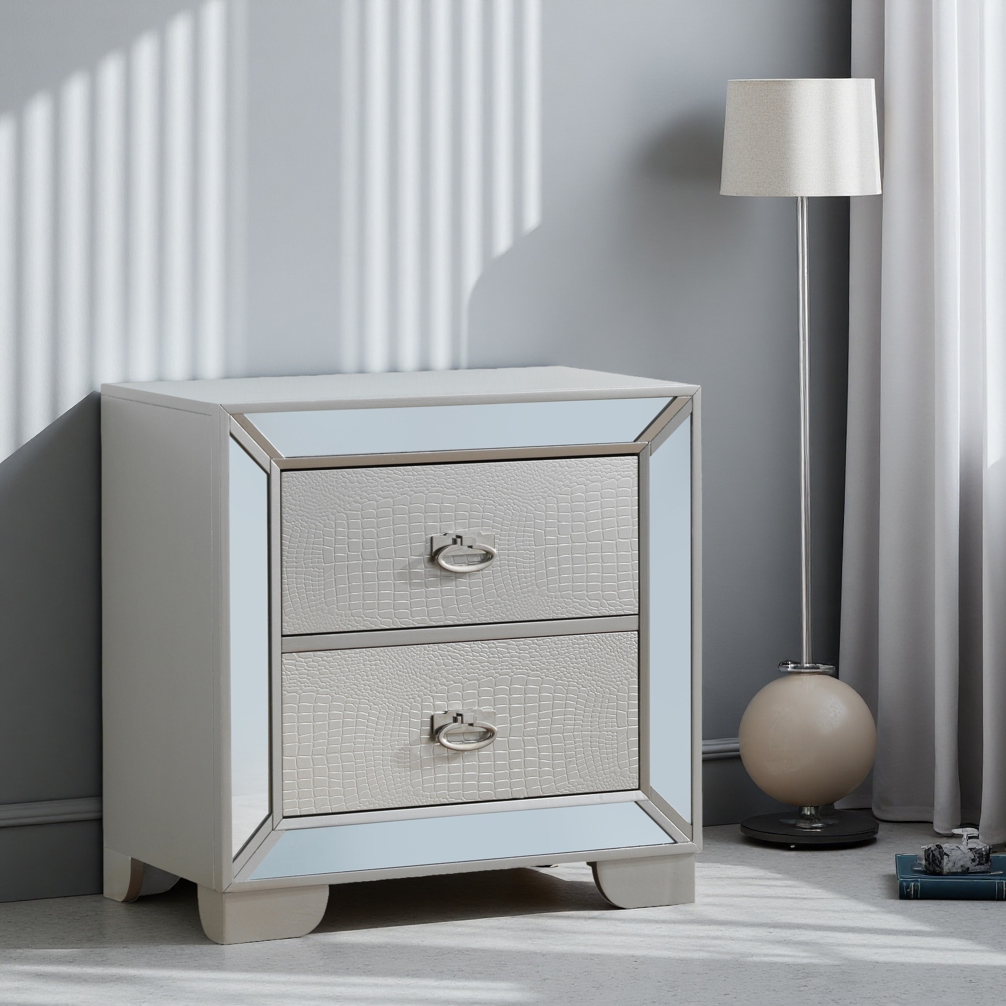28"L Nightstand with Sleek Design and Durable Construction, No Assembly Required