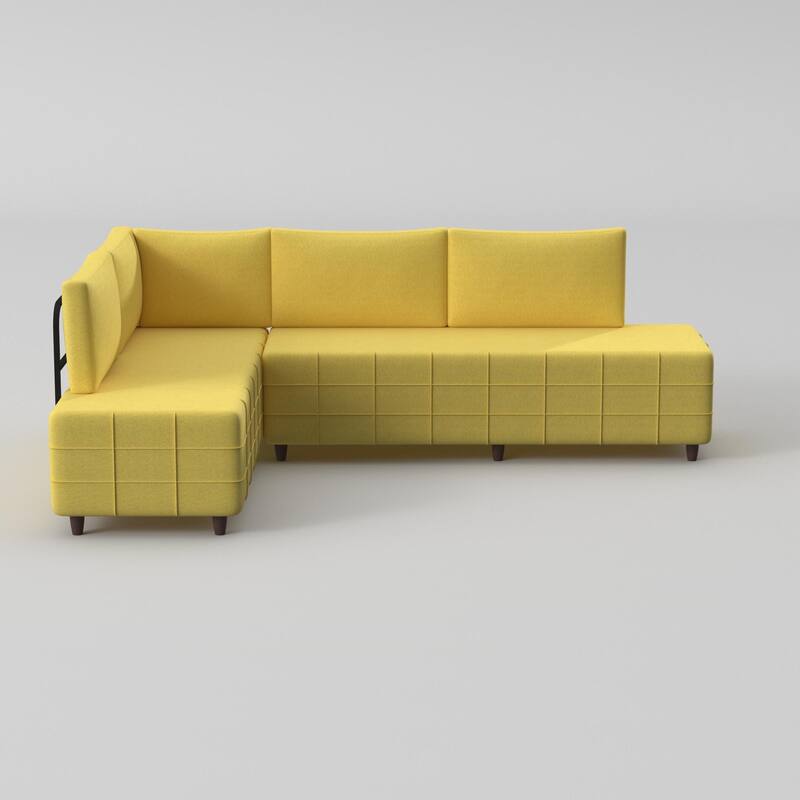 Modern Upholstered Sectional Sofa - Yellow