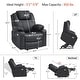 preview thumbnail 21 of 77, MCombo Electric Power Lift Recliner Chair Sofa with Massage and Heat, 3 Positions, USB Ports, Faux Leather