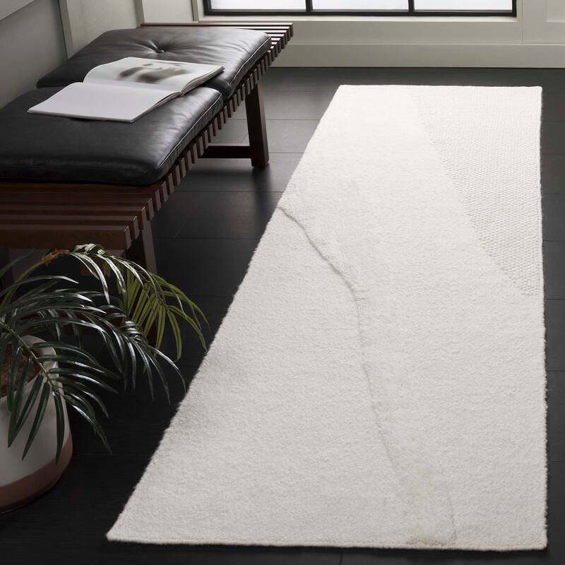 SAFAVIEH Hand-Woven Vermont Johnna Transitional Wool Rug - 2'3" x 8' Runner - Ivory