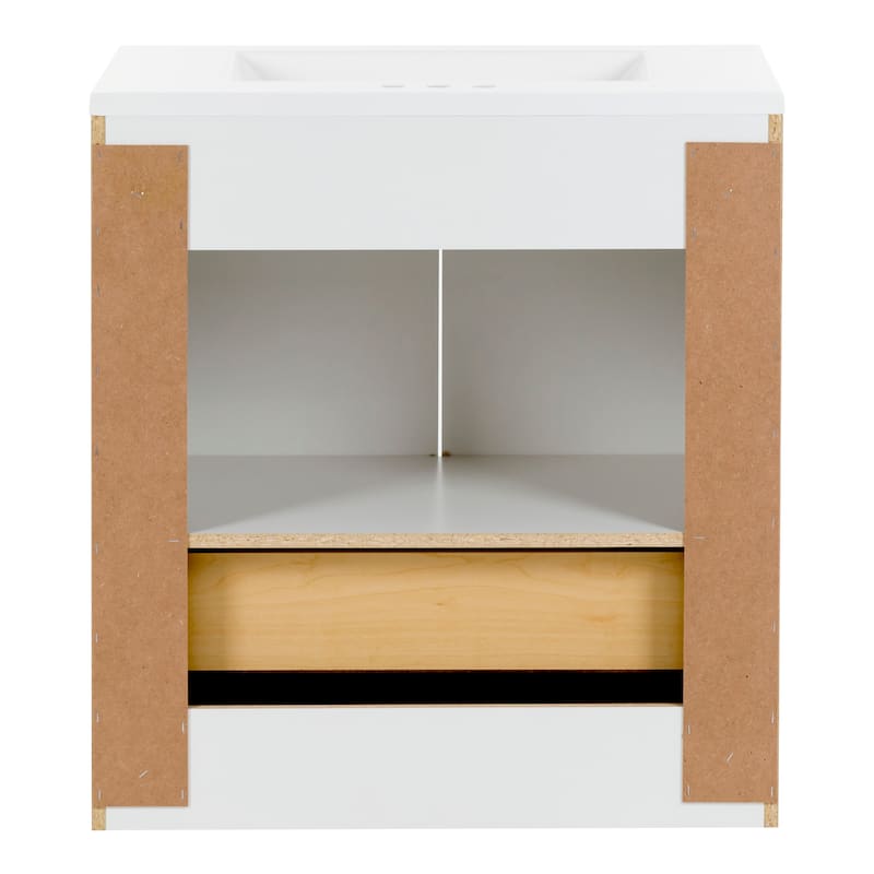 Spring Mill Cabinets Emlyn 30.5" Bathroom Vanity With Drawer and White Sink Top