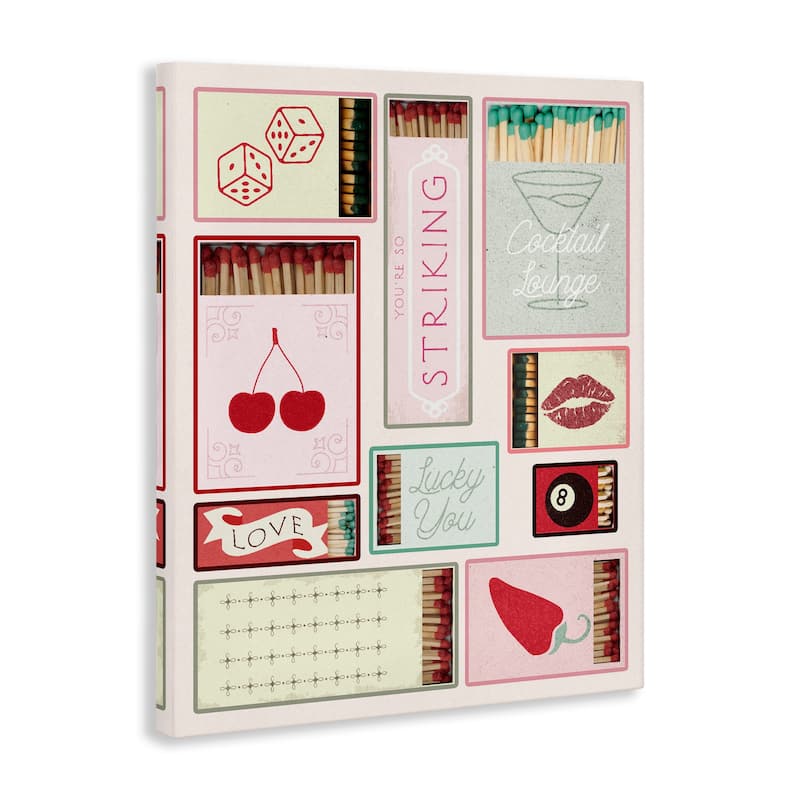 Stupell Trendy Glam Matchboxes Canvas Wall Art Design By Lil' Rue