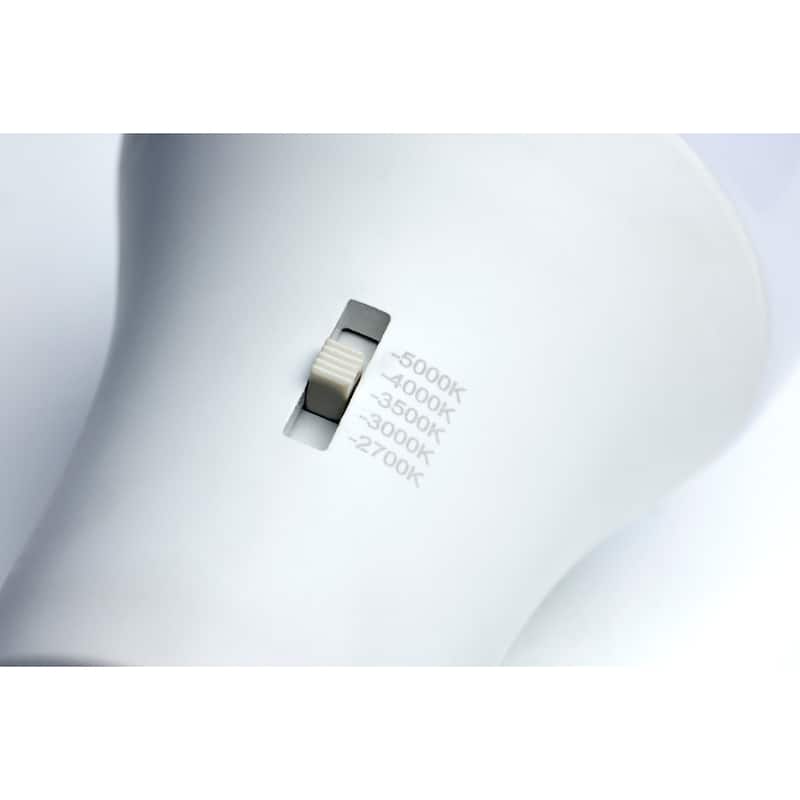 8.8W A19 LED Medium Base CCT Selectable 120V White Finish