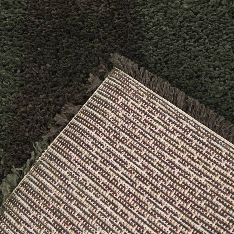 Bruce Modern Stripe Shag Area Rug