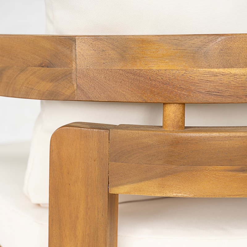 Christopher Knight Home - Acacia Wood Outdoor Patio Dining Chair Set with Cushions