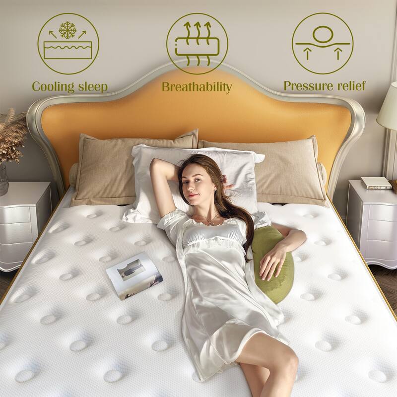 10 in. Medium Firm Gel-infused Memory Foam Hybrid Mattress Cooling and Breathable with CertiPUR-US and OEKO-TEX