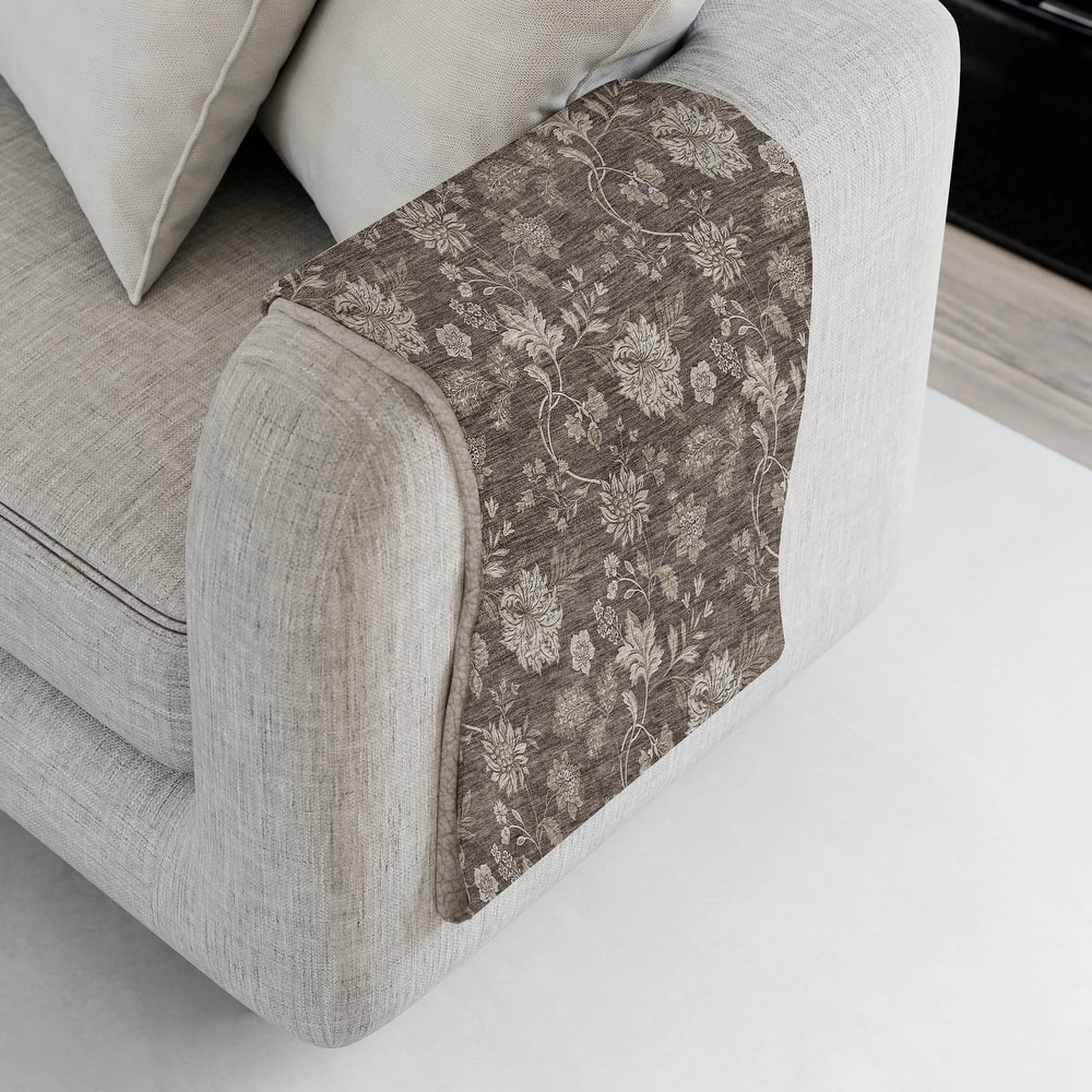 Premium Machine Washable Traditional Floral Sherpa Throw Blanket