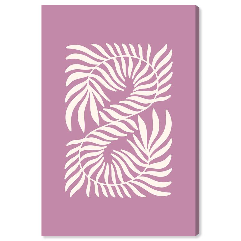 Wynwood Studio Canvas Abstract Ferns in Mauve Harmony Purple and Light Purple Modern & Contemporary Wall Art Canvas Print