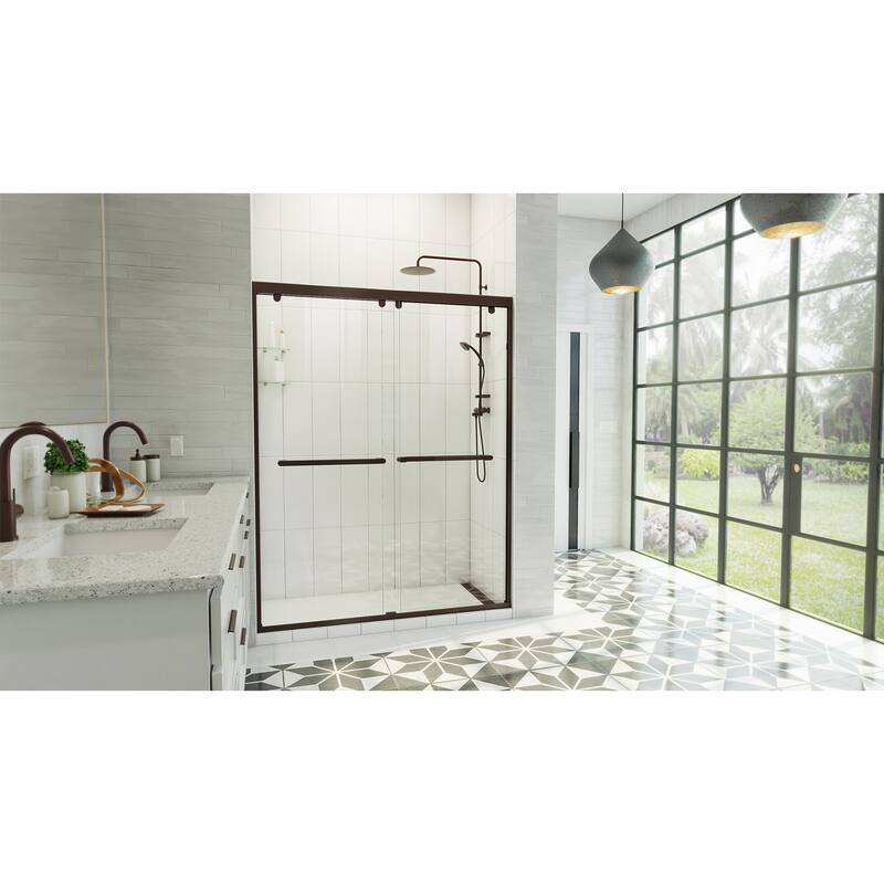 DreamLine Charisma-X 56-60 in. W x 76 in. H Frameless Bypass Sliding Shower Door in Oil Rubbed Bronze