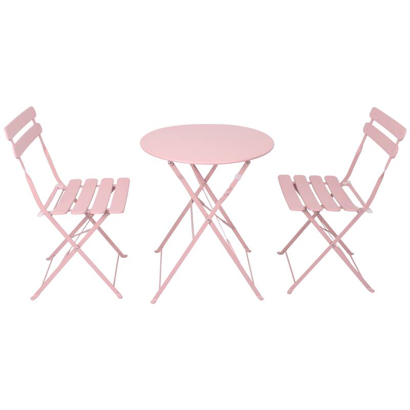 3 Piece Patio Bistro Balcony Chair Table Set