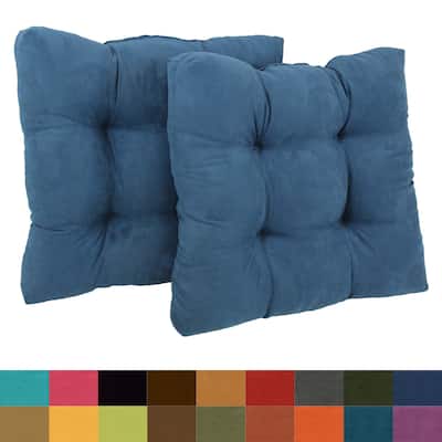19-inch Square Microsuede Chair Cushion (Set of 1, 2, or 4) - 19 x 19