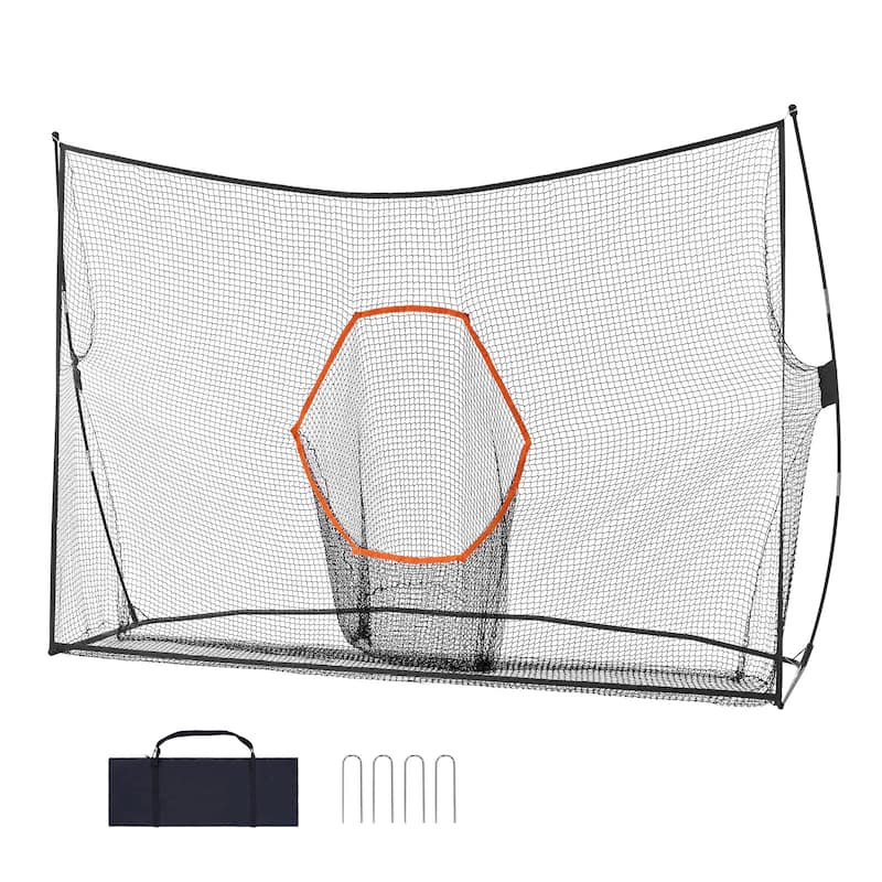 Golf Practice Hitting Net, Huge Personal Driving Range for Indoor or Outdoor Use, Portable Home Golf Aid Net - 10.8x7ft with target cloth