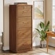 preview thumbnail 11 of 33, 4-Drawer Vertical File Cabinet with Lock for A4/Letter/Legal Size Brown