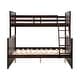preview thumbnail 20 of 18, House Bed with Roof Design Twin/Twin House Bunk Bed With Shelves And Drawers,Sturdy Construction Loft Bed-Espresso