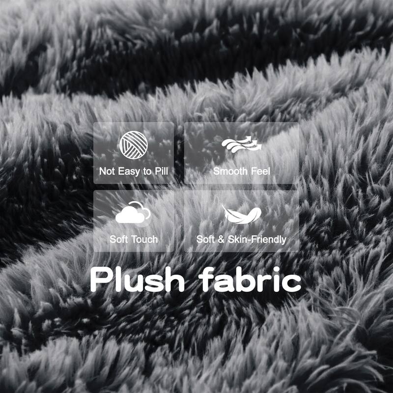 Rossetta 2-seater L-shaped Boneless Soft Fluffy Plush Fabric Sofa Couches with Throw Pillows, Moveable Ottoman