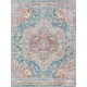 Hal Vintage Boho Traditional Pink Medallion Area Rug