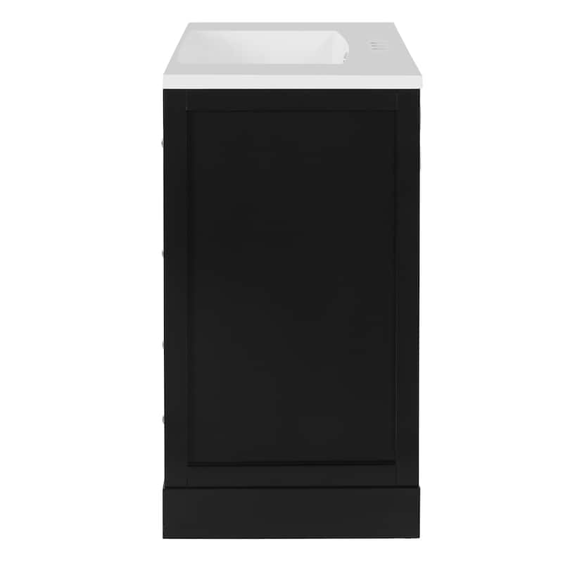 36 " Bathroom Vanity with Sink with 4 Drawers and Shelves