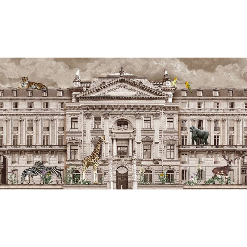 Zoo Animals Urban Safari Wallpaper Mural