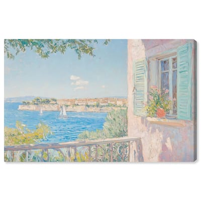 Mediterranean View Canvas by Art Remedy, Gallery Wrapped