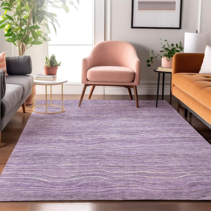 Premium Washable Super Soft Contemporary Stripe Mayfield Rug