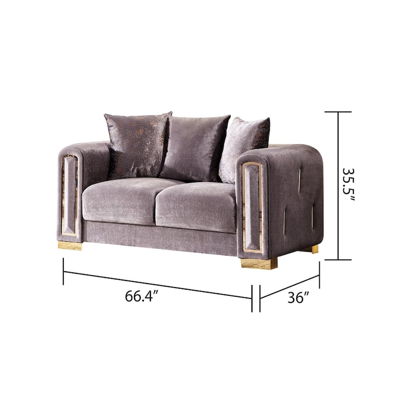 Modern Style Loveseat In Cream
