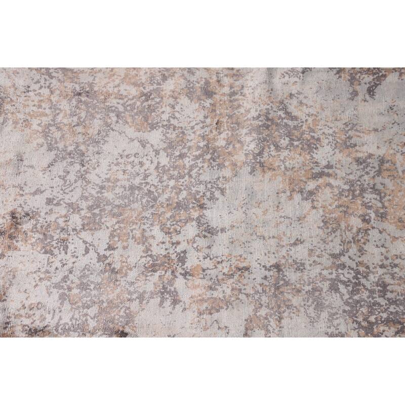 Multi-Color Abstract Indian Area Rug Handmade Wool Carpet - 6'6"x 9'10"