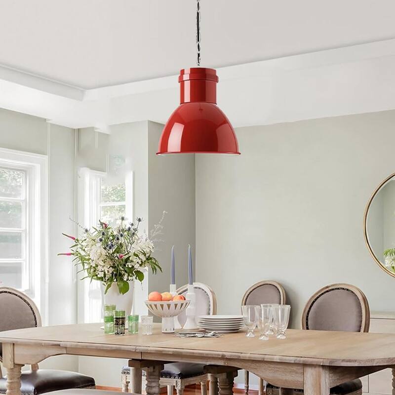 Vintage light fixtures red pendant light metal island lights