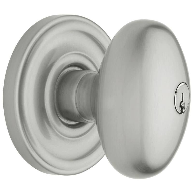 Baldwin Egg Style Single Cylinder Keyed Entry Door Knob Set with Egg