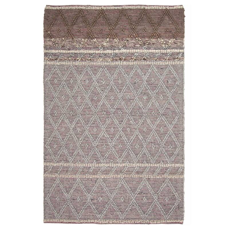 ECARPETGALLERY Braid weave Sienna Grey Wool Rug - 5'2 x 7'10 - Grey - 5'2 x 7'10