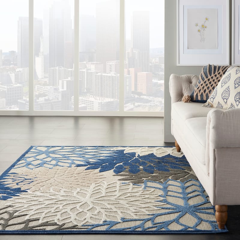 Nourison Aloha Floral Modern, Indoor/Outdoor Area Rug