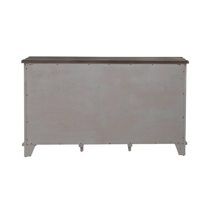River Place Riverstone White & Tobacco Accent Server
