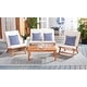 preview thumbnail 7 of 75, SAFAVIEH Outdoor Chaston 4-Piece Conversation Patio Set with Accent Pillows