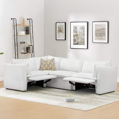 Cypress 107"W L-shape Power Reclining Sectional Sofa Couch