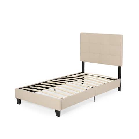 Eveleth Upholstered Twin Platform Bed by Christopher Knight Home