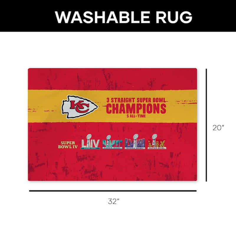 NFL Super Bowl Champs Washable Rug